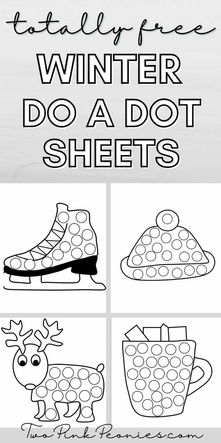 winter do a dots printable {totally free, easy and low mess